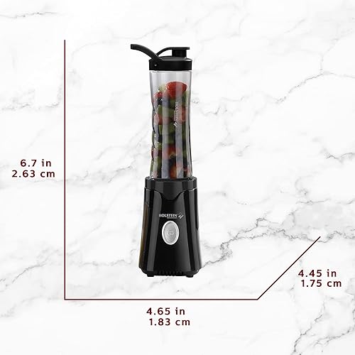 Miniatura 3 de Holstein Housewares Batidora de mano de 2 velocidades de 250 W, color negro y inoxidable, ideal para batidos, batidos y bebidas proteicas sobre la
