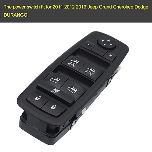 Miniatura 3 de Interruptor de ventana eléctrica para puerta del conductor compatible con Jeep Grand Cherokee Dodge Durango 2011-2014, repuesto OE # 68086693AC
