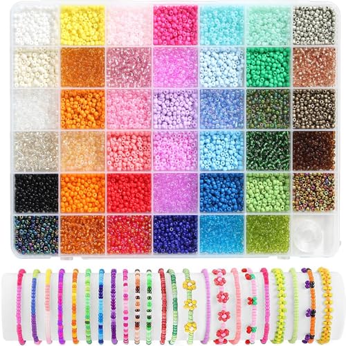 ビーズ手芸 約10250個/箱 BetterJonny 41色 3mmガラスシードビーズ キットラウンドシードビーズ アクセサリーキットDIY用品 手芸 ジュエリー用手作り