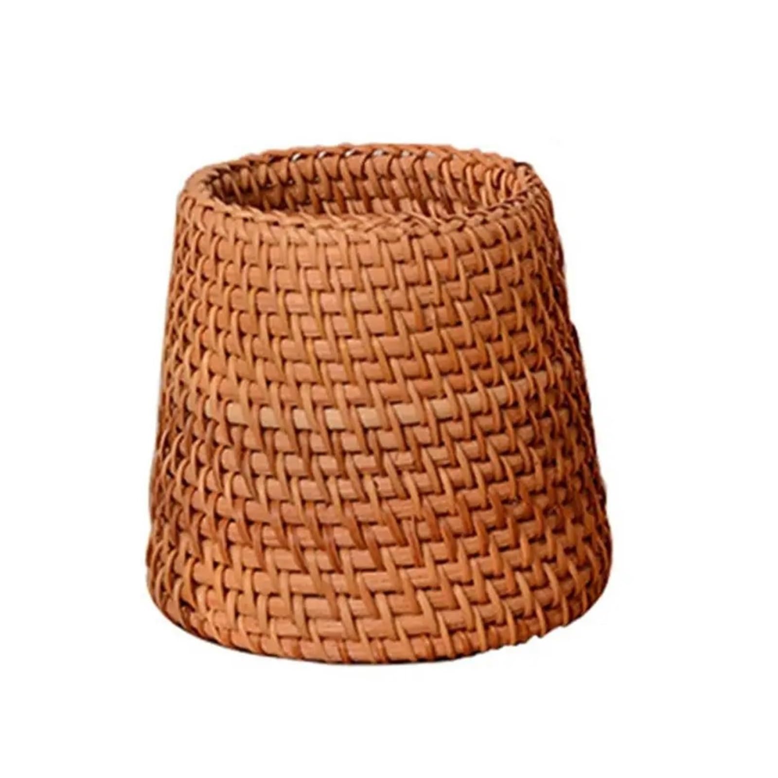 ZNJAMN 1PCS Stationery Storage Wood Vine Rattan Pen Holder Cosmetic Multifunctional Hand Woven Handmade for pens(B)