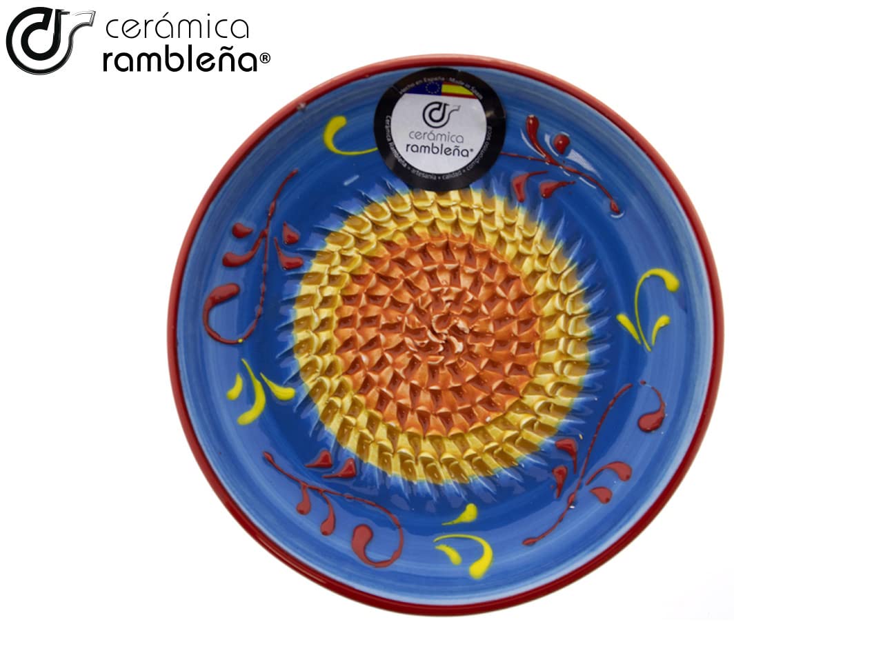 CERÁMICA RAMBLEÑA | Knoblauchreibe | Knoblauchschaber | Küchenreibe | Modell 08 | 12x12x2.5 cm