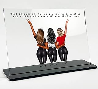 Friendship Gifts, Best Friend Gifts, Best Friend Quote, Birthday Gifts for Her, Christmas Gift for Best Friends, 3 Best Friend Print, Unique Personalised Gift, Custom Acrylic Plaque