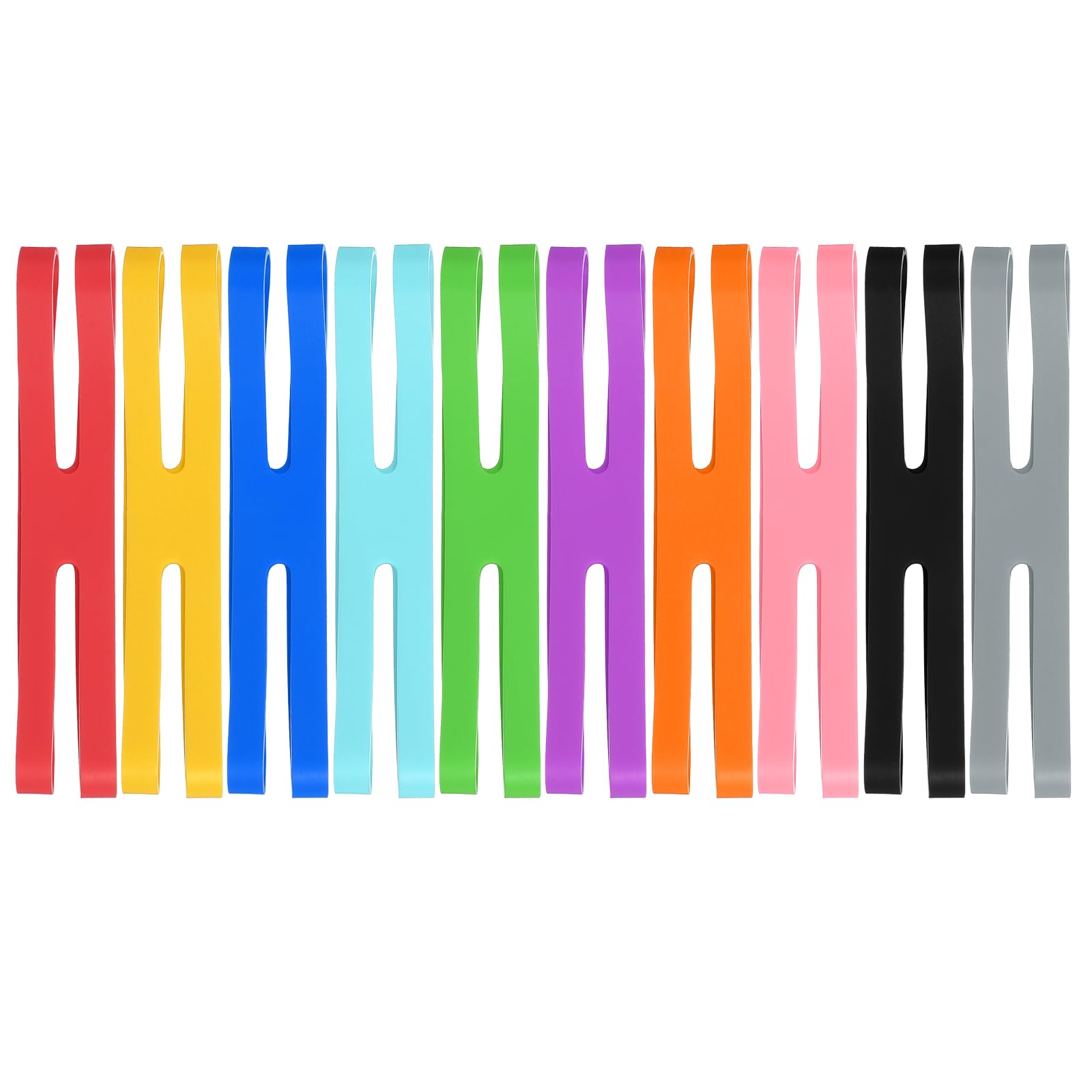 PATIKIL 5.1 Inch H Rubber Bands, 10 Pcs Silicone Elastic Rubber Bands Assorted Color Size Book Strap Colored Wrapping Band for Files Folder Art Cooking Board Game, Multi-Colors