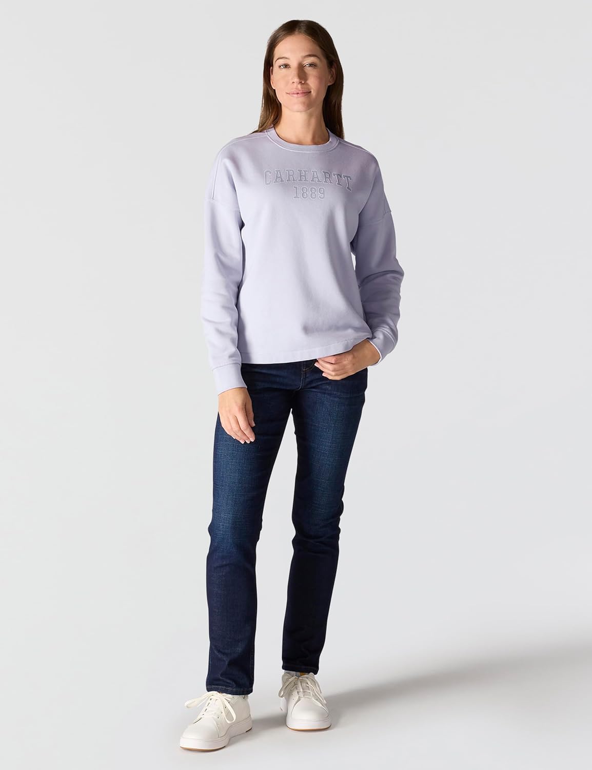 Carhartt womens Loose Fit Midweight Carhartt Graphic Sweatshirt - Image 4