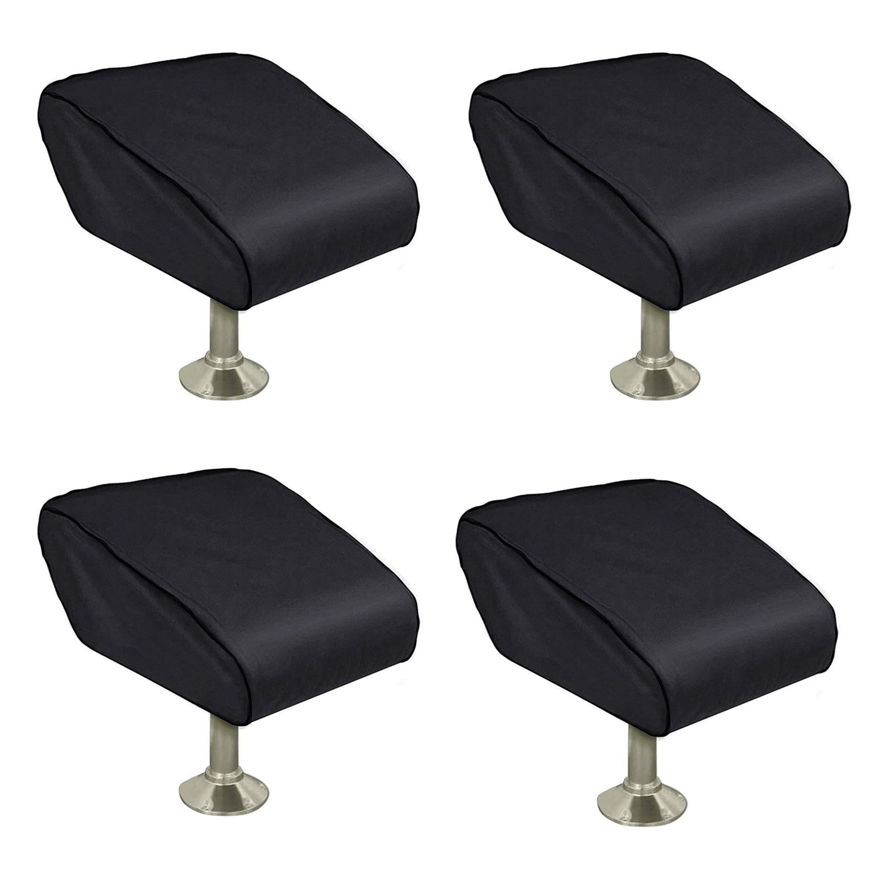 Cwmiibili 4X Boat Folding Seat Cover Waterproof Heavy-Duty Trailerable Fishing Chair Cover Protection,Black