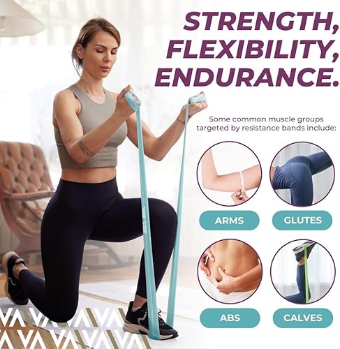 Miniatura 4 de Swiss Activa - Bandas de resistencia de alta calidad de 15 a 65 libras, bandas de ejercicio para mujeres, bandas de glúteos para ejercicio, pilates,