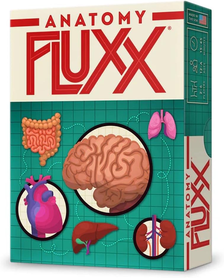 Anatomy Fluxx – 2-6 Players – Card Games For Family – 15-45 Mins Of Gameplay – Cards Games For Adults And Kids - Games For Family Game Night – Card Games For Kids & Adults Ages 12+ - English