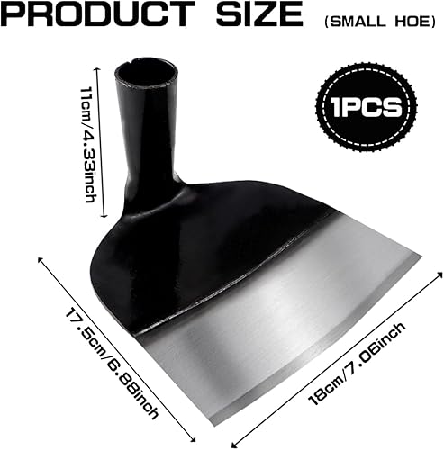 Miniatura 2 de Reemplazo de cabeza de azada de mano para jardinería, aflojamiento del suelo, deshierbe y excavación (7.3 in)