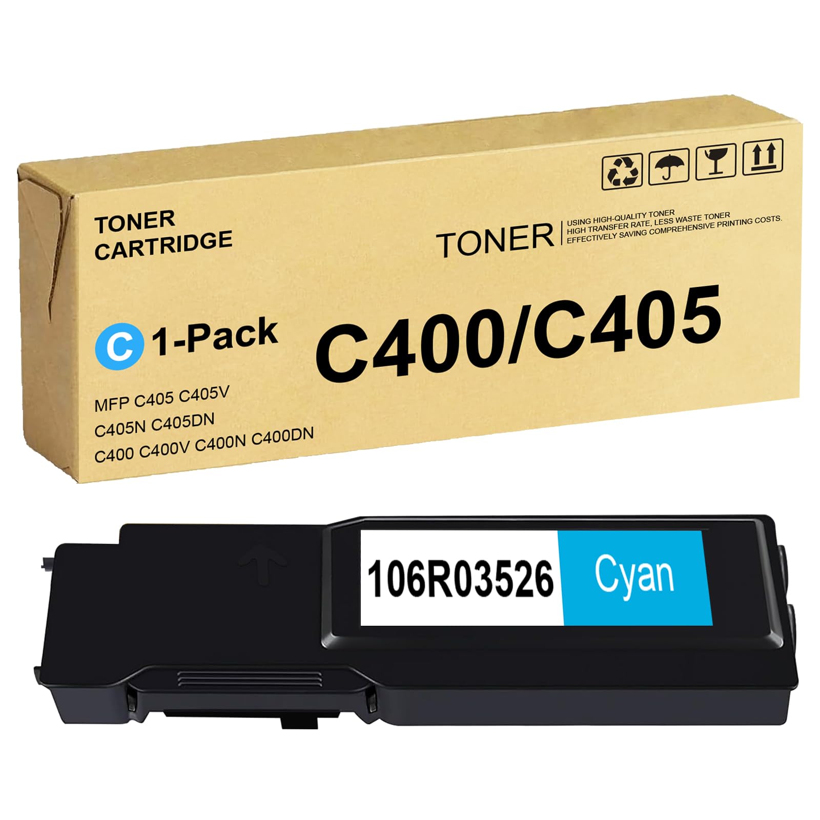 WEYNUONY C400 C405 Cyan 106R03526 Toner Cartridge Compatible for Xerox VersaLink C400 Cyan C405 C400D C400DN MFP C405 C405N C405DN Printer High Yield