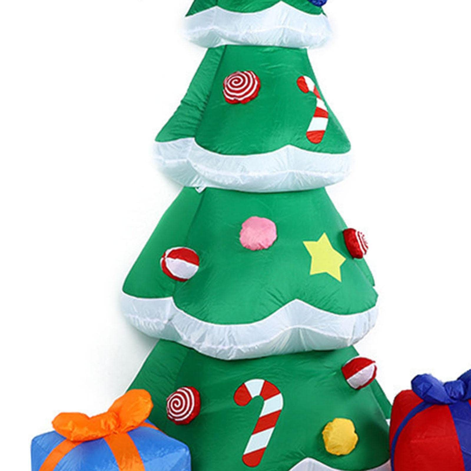 Weihnachtsbaum Aufblasbar mit Licht Gartendekoration Polyester Baum Beleuchtet Ornaments Outdoor für Fest Park Heimdekoration 2.1m