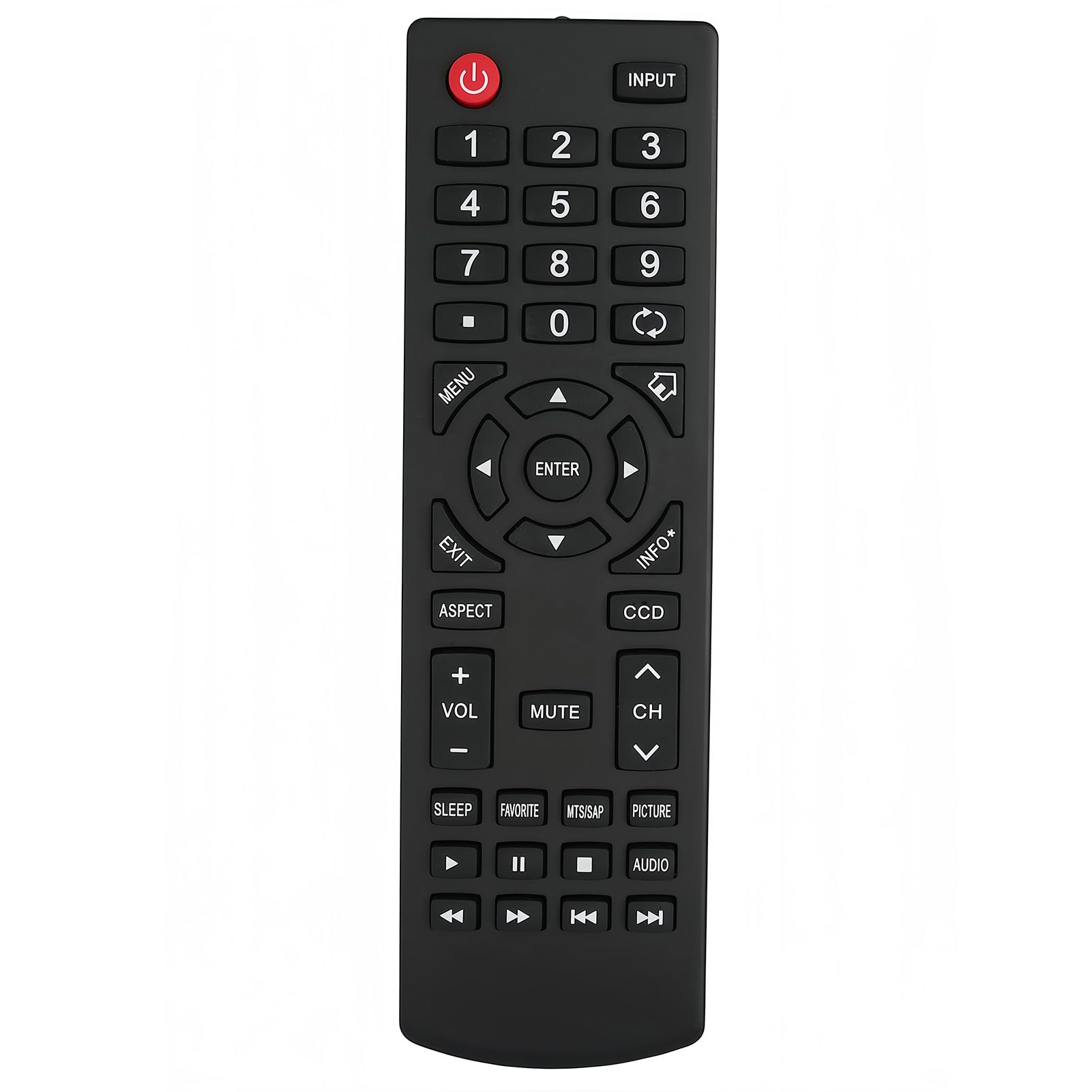 Replacement Remote Control for Insignia TV NS-L22X-10A NS-RC01G-09 NS-32D312NA15 NS-32D220NA16 NS-39D310NA15 NS-46E440NA14 NS-42E470A13