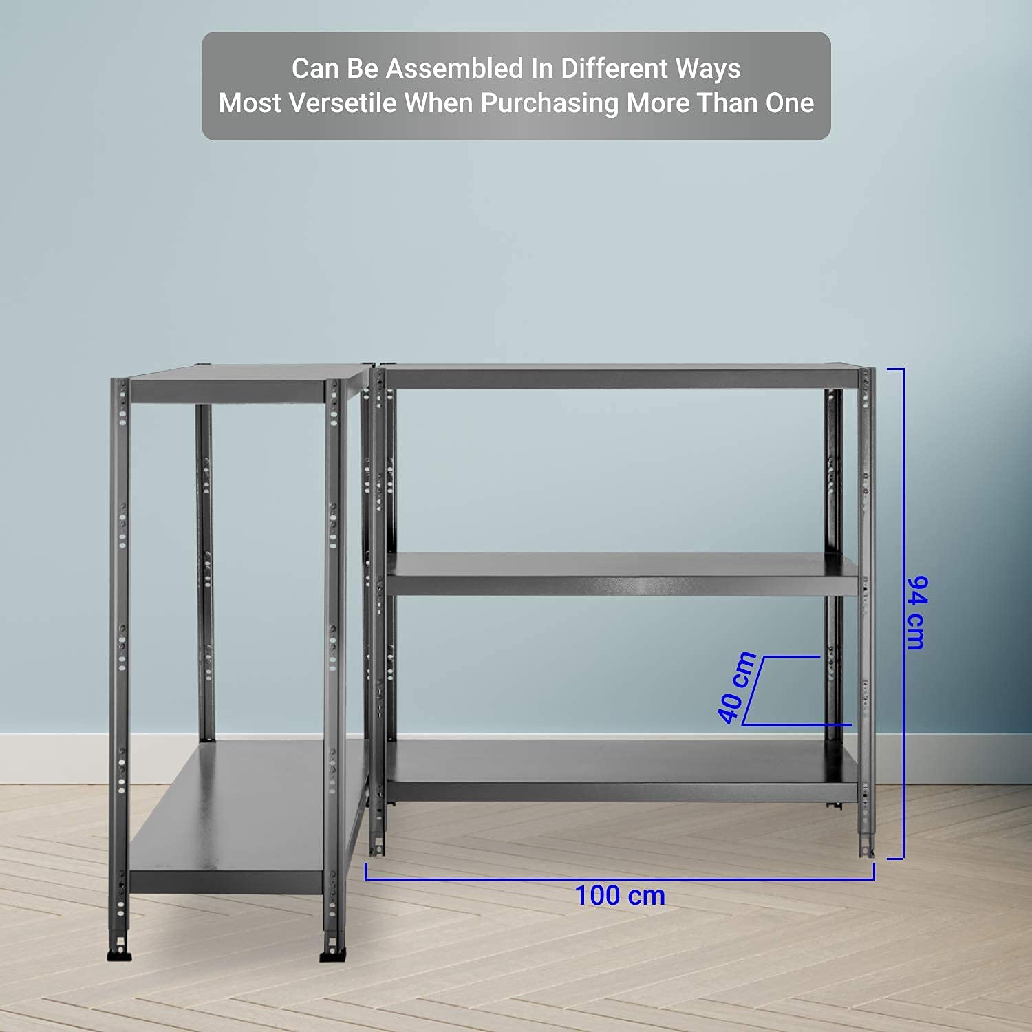 MOHOME Scaffale Metallo 5 Ripiani Premium Quality 100x40x185 cm Made in
