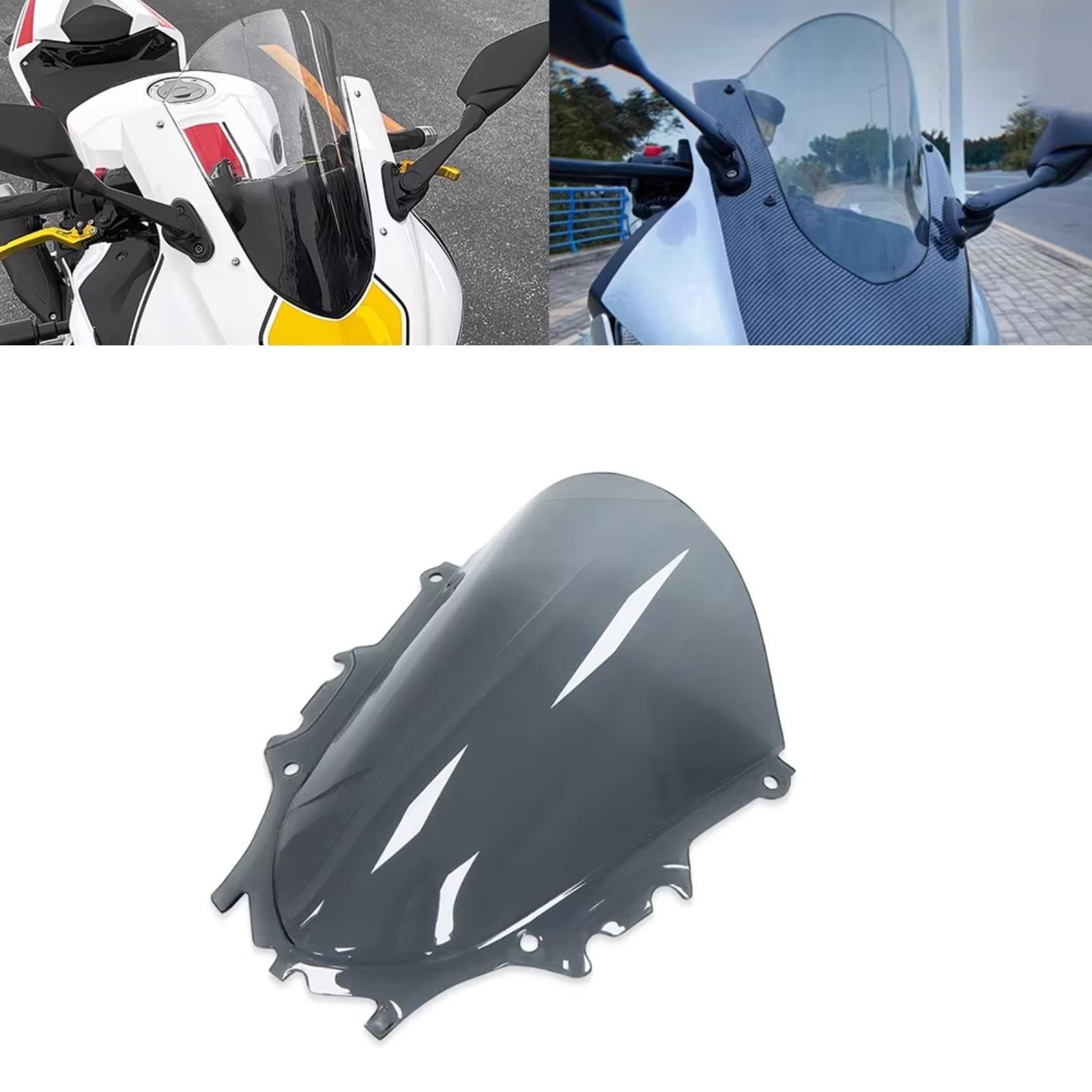 Parabrisas Delantero De Motocicleta para Yamaha para YZF-R3 2025 | Deflectores Motocicleta Protector deflector de viento para parabrisas de motocicleta, deportes, carreras