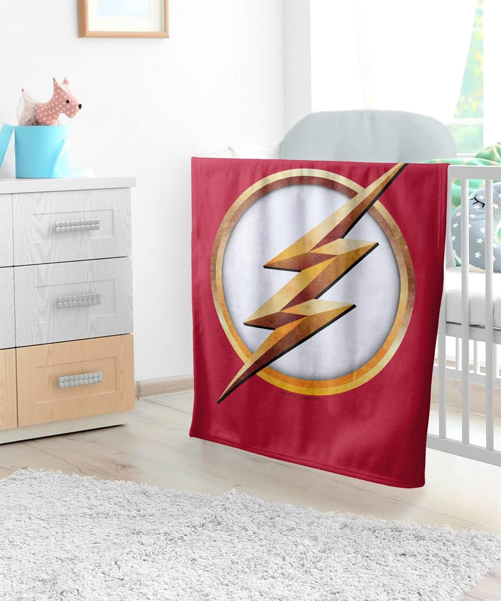 LOGOVISION The Flash Lightweight Baby Blanket, 30"X40", Season 4 Logo Unisex for Infants Girls & Boys