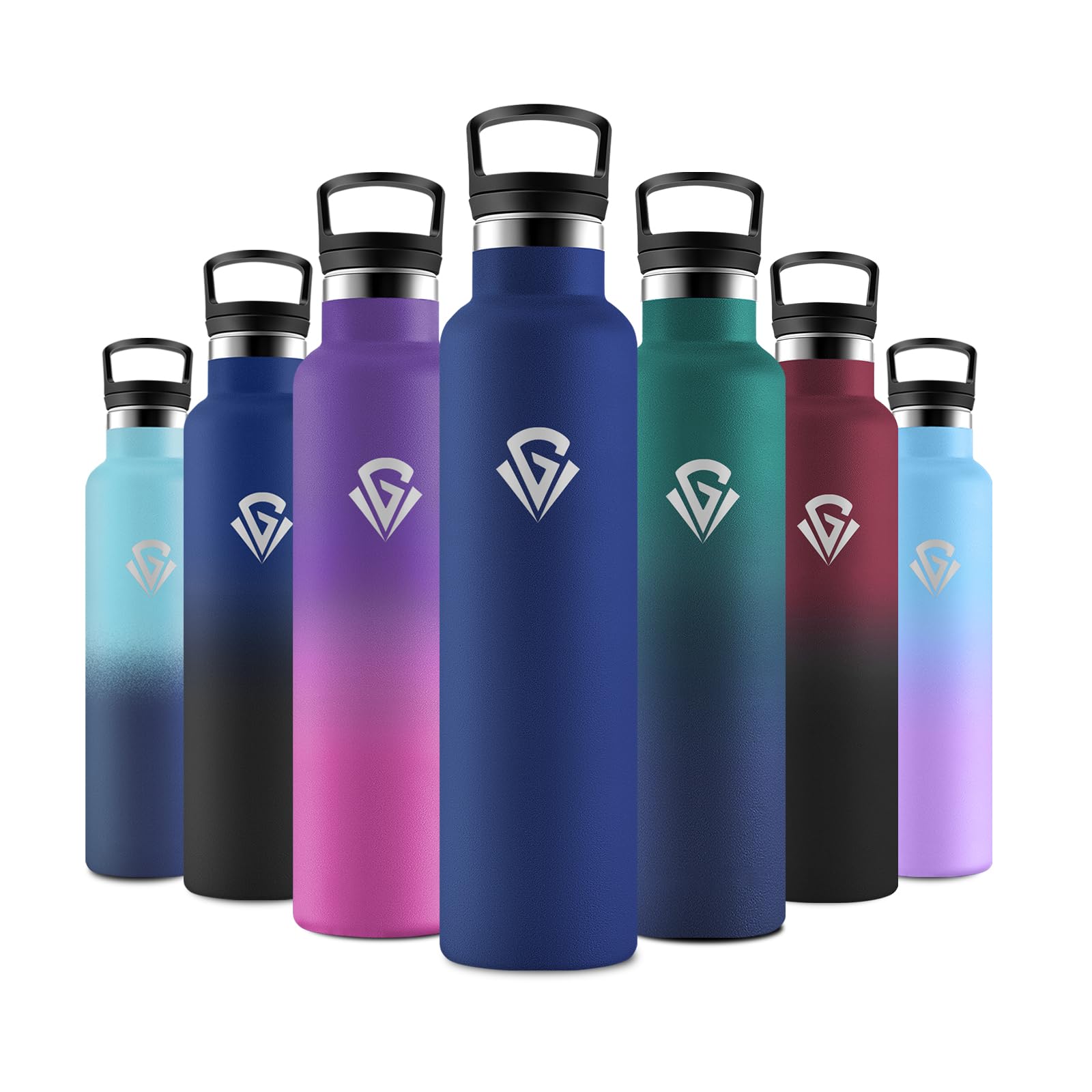 JAPORIA 1L Drinking Bottle with Straw Double Layer Insulated Leak Proof BPA Free Water Bottles for Carbonated Drinks School Outdoor