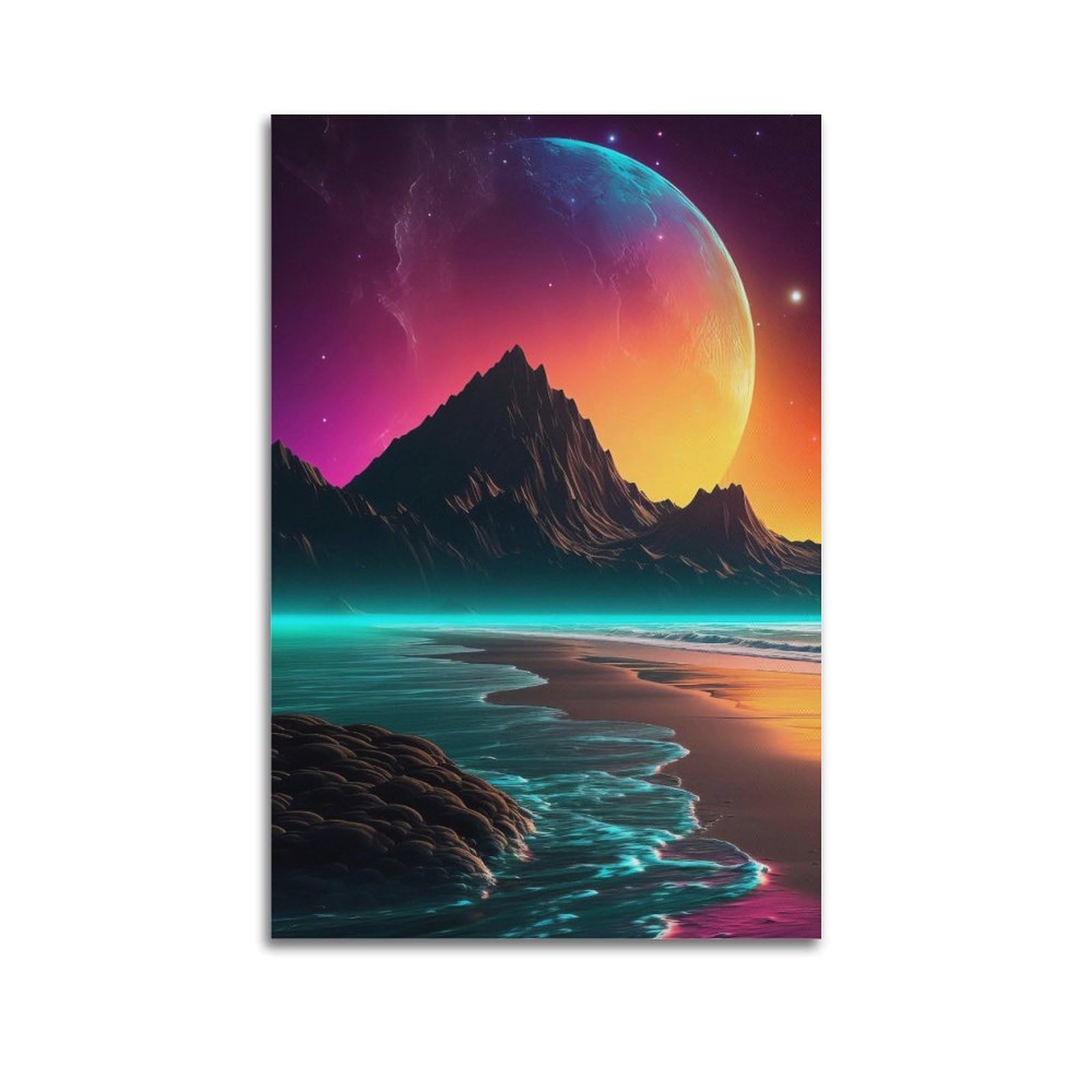 CXHJCA Lighthouse Poster Tidal Harmony's Light Poster Decorative Painting Canvas Wall Posters And Art Picture Print Modern Family Bedroom Decor Posters 20x30inch(50x75cm)