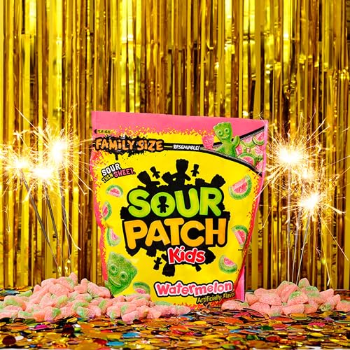 SOUR PATCH KIDS Watermelon Soft & Chewy Gummy Candy, Family Size, 1.8 lb | Bulk Candy - image 7