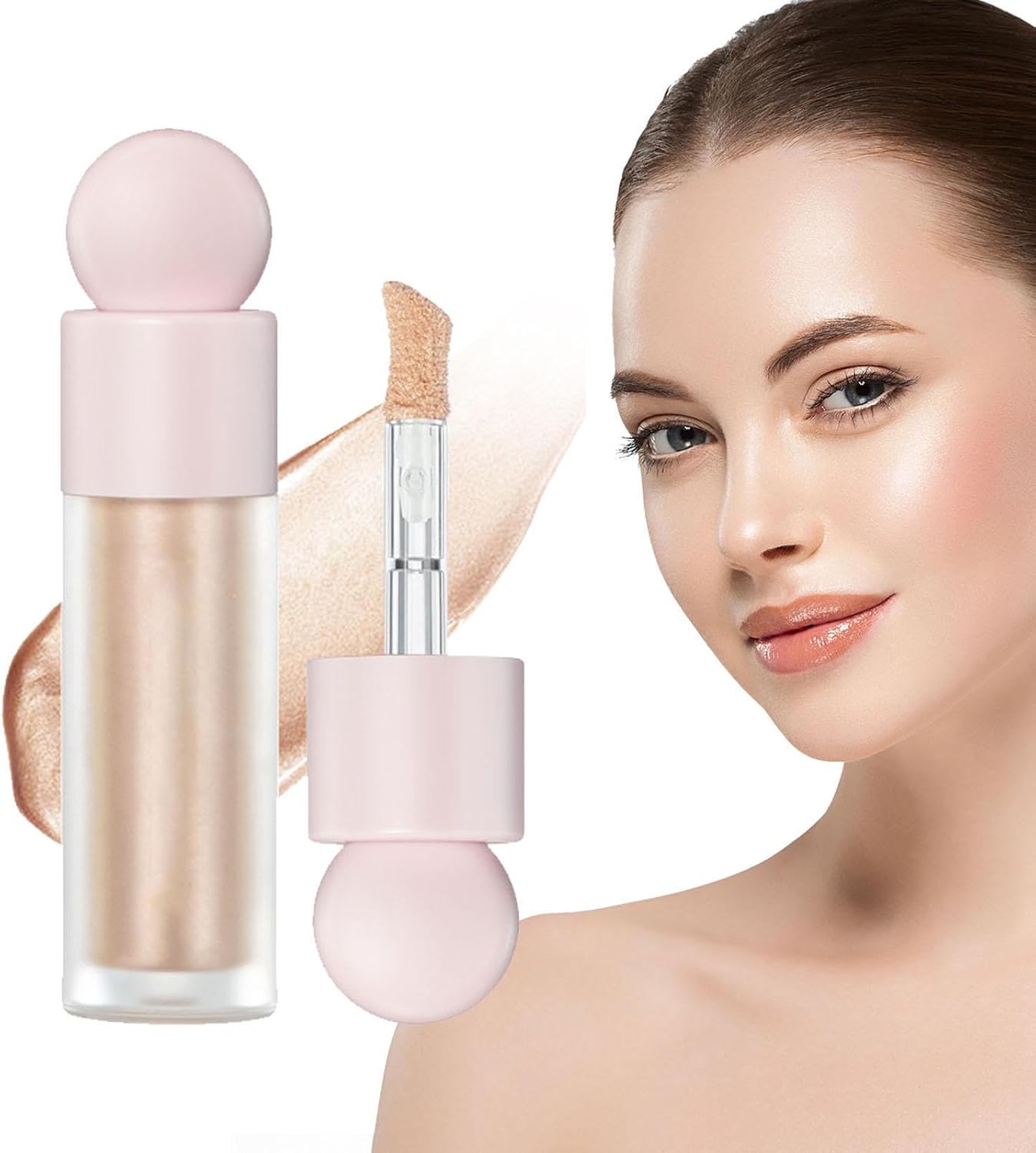 Face Liquid Highlighter – Sweat Resistant Highlighter Makeup – Highlighter Makeup for Face and Body, Face Highlighters & Luminizers for Women Girls Qarido