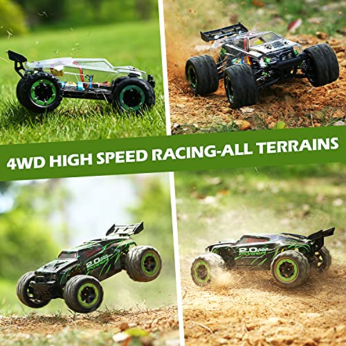 Deerc Brushless 302E Rc Cars For Adults, Upgraded 60Km/H High Speed Remote Control Car, 4Wd 1:18 Scale All Terrain Off Road Monster Truck With Diy Extra Shell, 2 Battery 40 Min Car Toy For Boys & Girl #TOP3