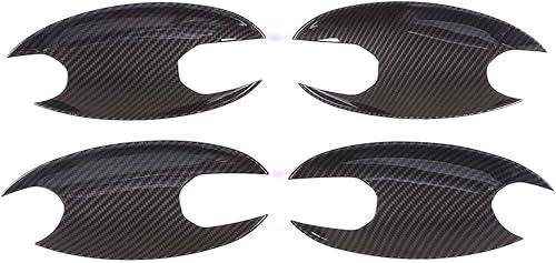 Miniatura 6 de YIWANG Manija de puerta cromada estilo fibra de carbono para BMW Serie 3 G20 G28 2019 2020 (fibra de carbono)