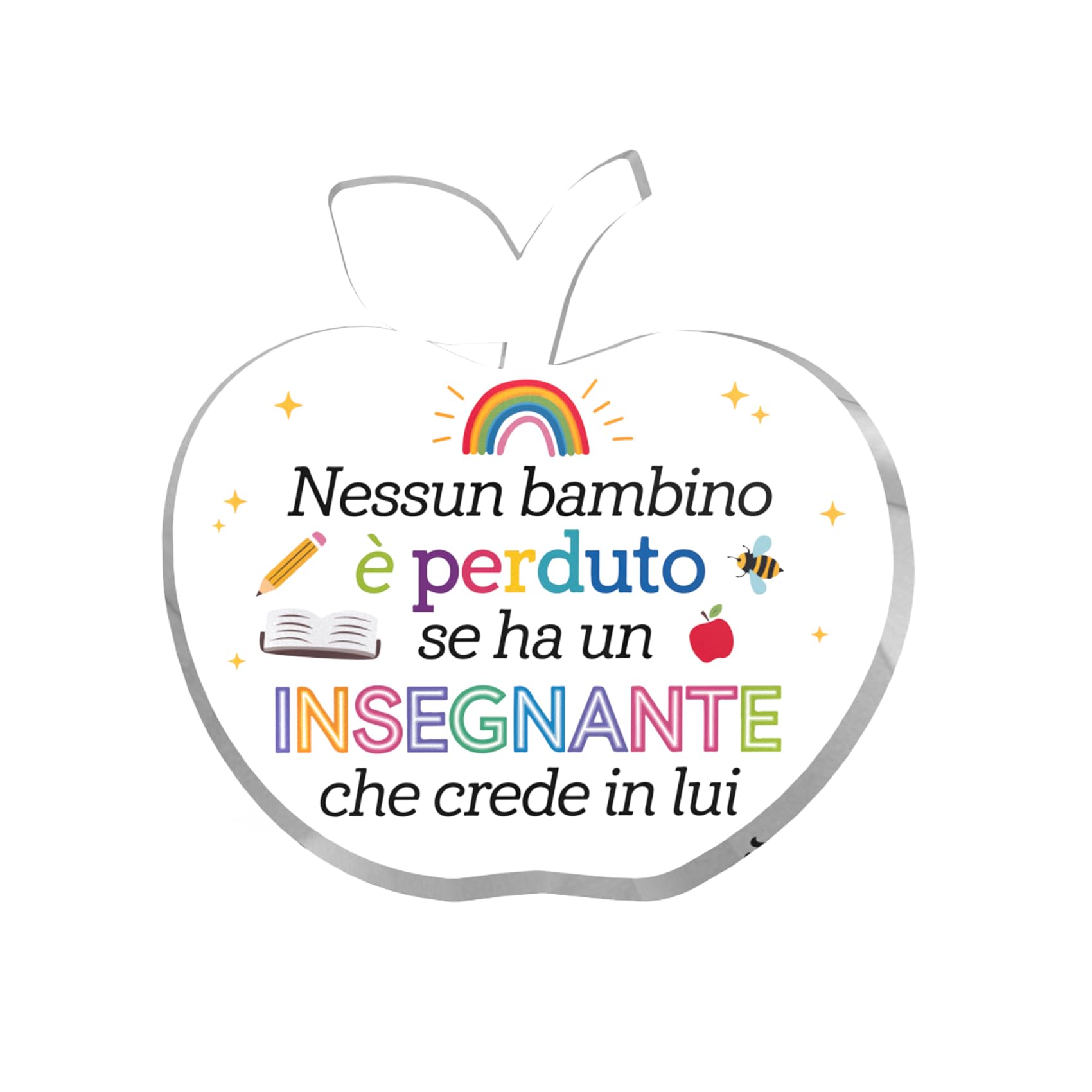 Regalo Maestra Natale, Idee Regalo Insegnanti - Luce Notturna in Acrilico Regalo Maestre Fine Anno, Regalo per Insegnante, Regali Ringraziamento Compleanno per Insegnanti, Regali Natale 2024 Offerte