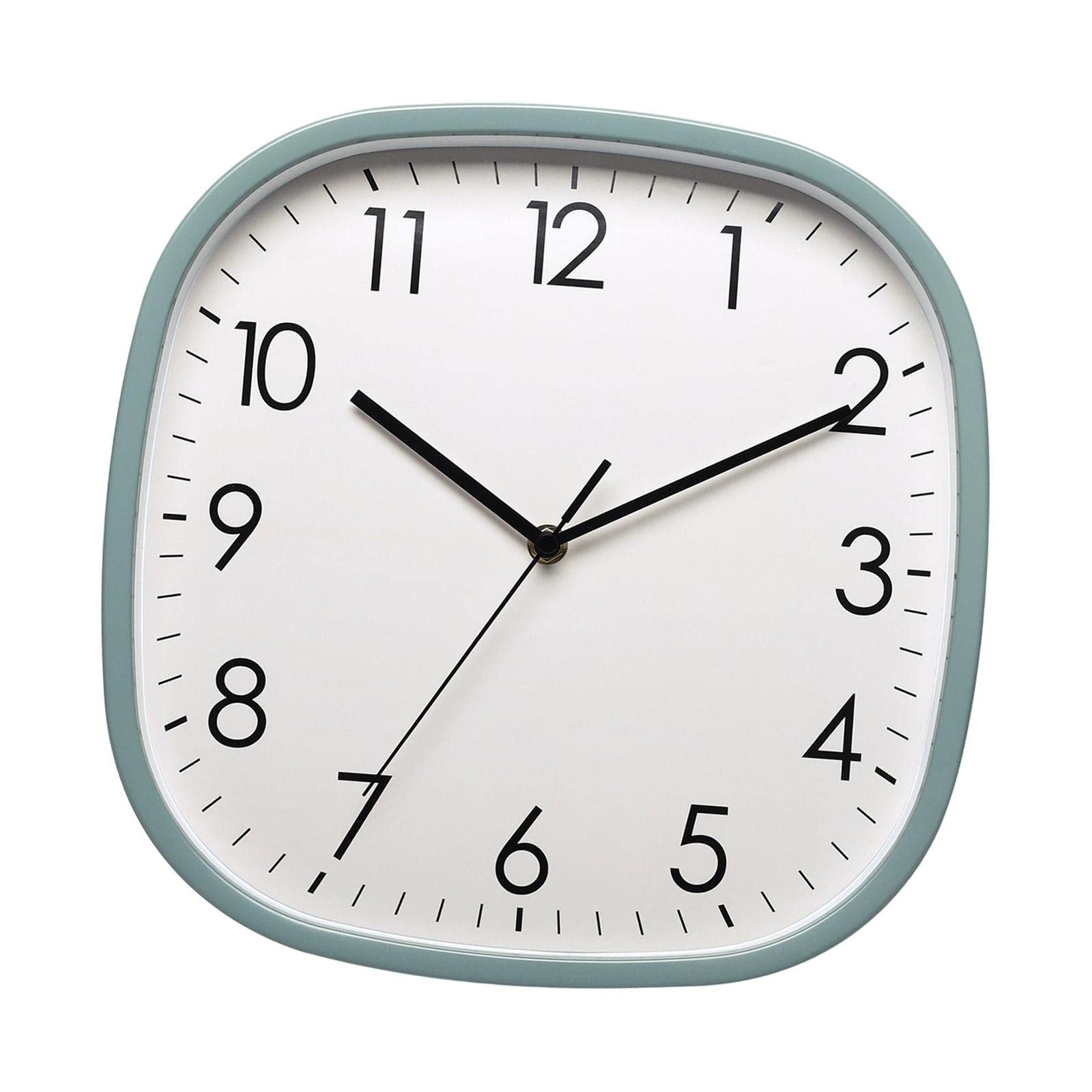 Élégante horloge murale numérique grande taille au design épuré vert