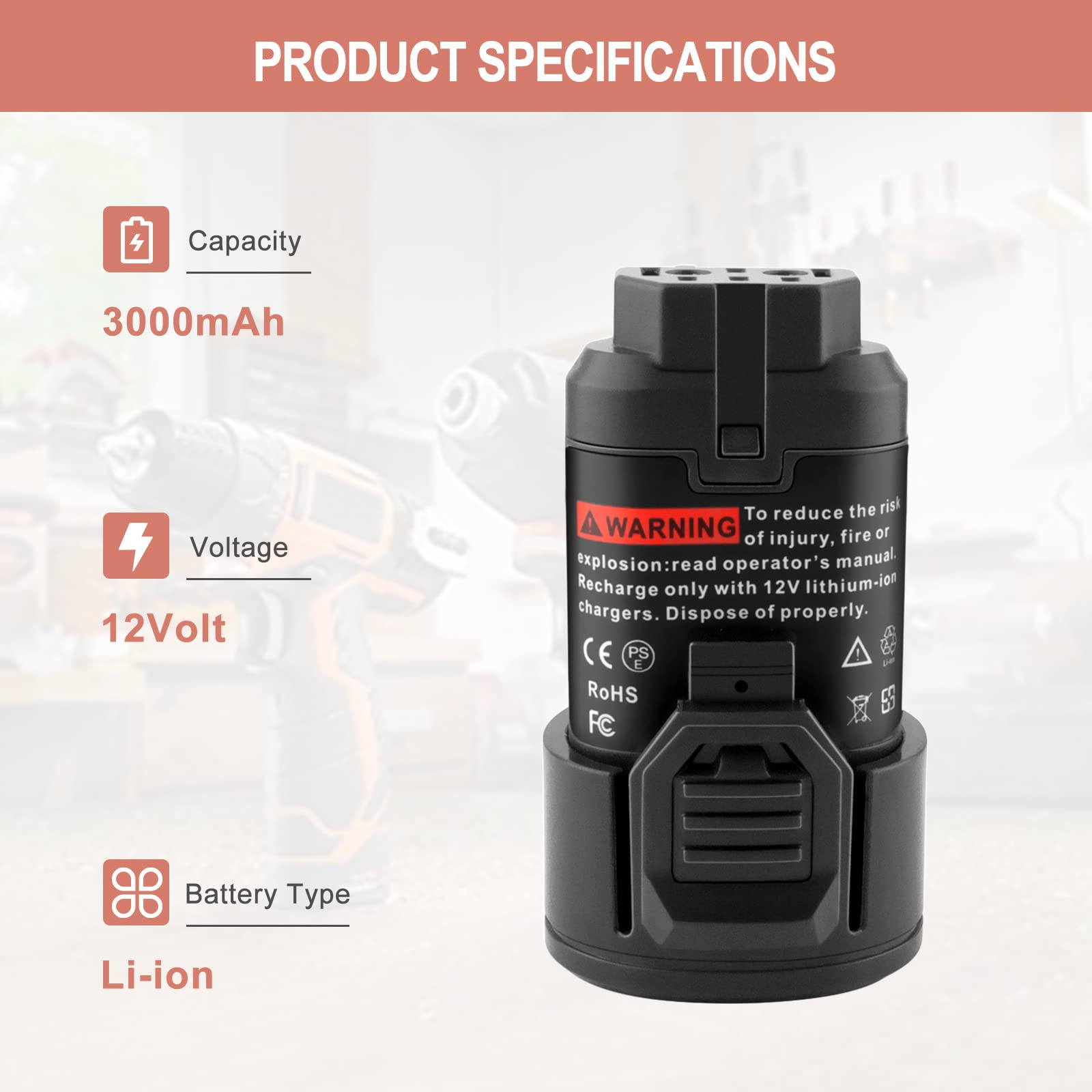 Batteria Agli Ioni Di Litio Da 14,4 V 2,6 Ah Per Robot Proscenic PR-830T