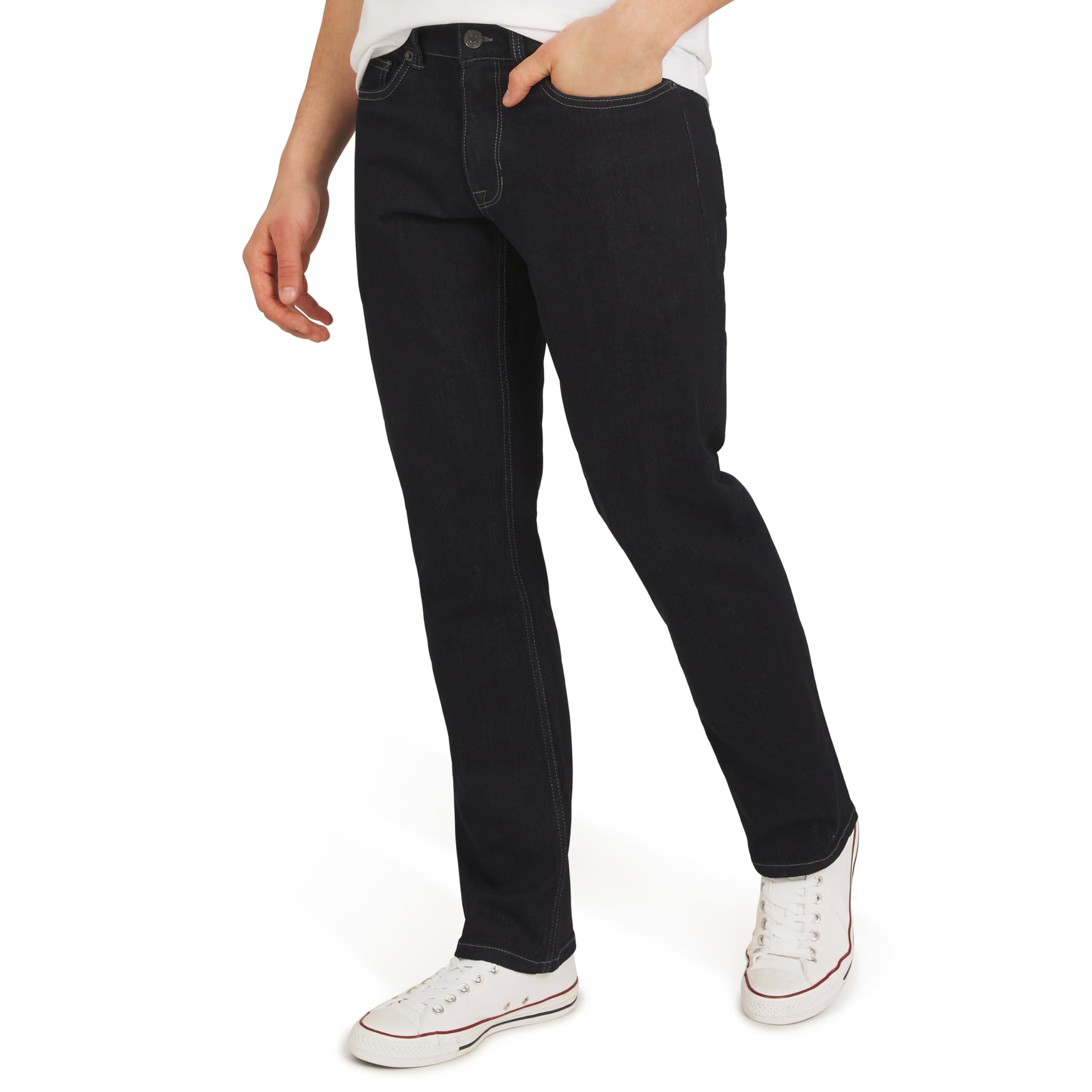 Quiksilver Mens 5 Pocket Straight Fit Stretch Waist Denim Jeans
