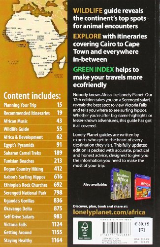Lonely Planet Africa (Multi Country Travel Guide) #TOP1