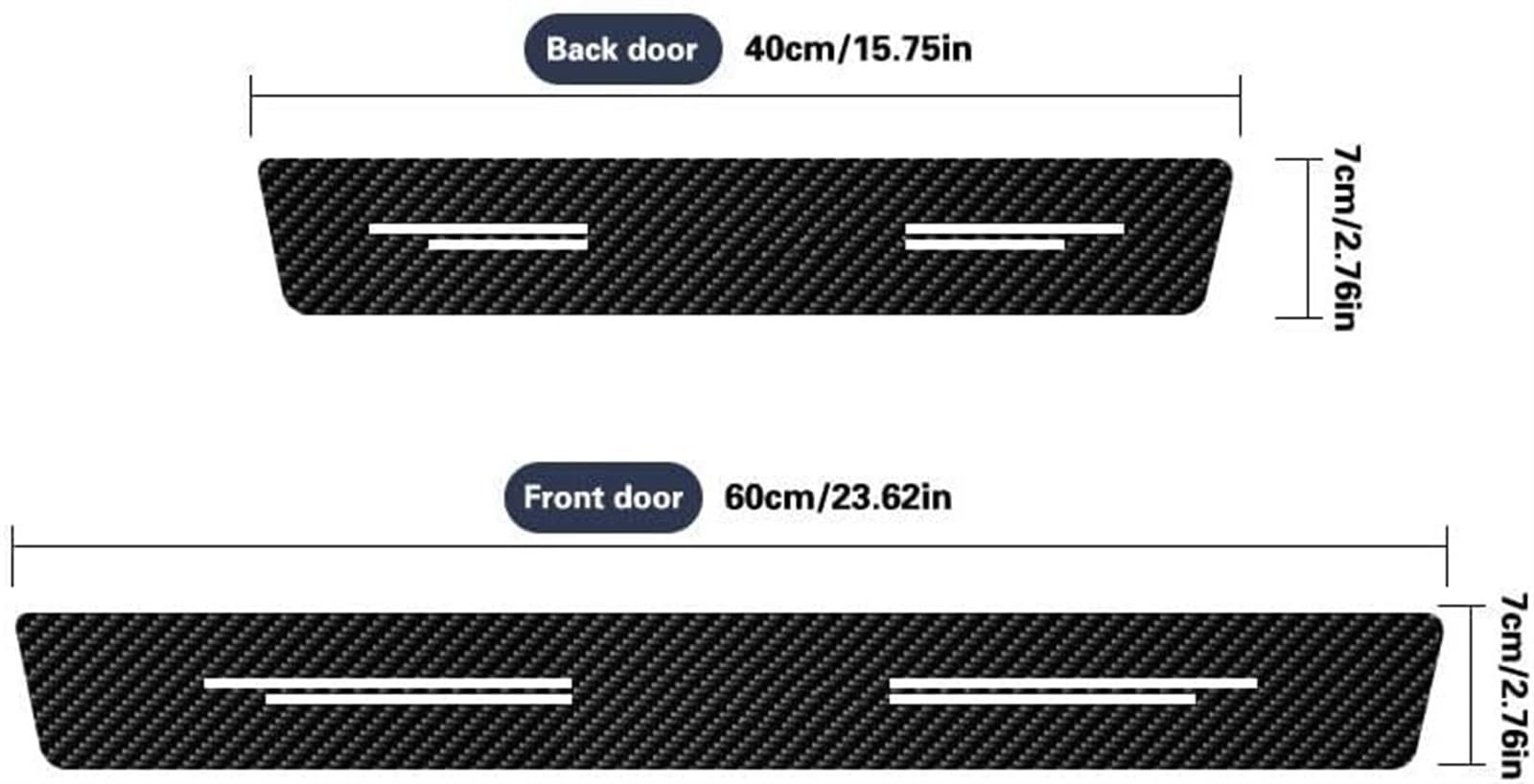 Tira Protectora de Parachoques 5 Protectores de Fibra Carbono para el Maletero del Coche, Pegatinas Cuero para Parachoques Trasero, para Volvo V90