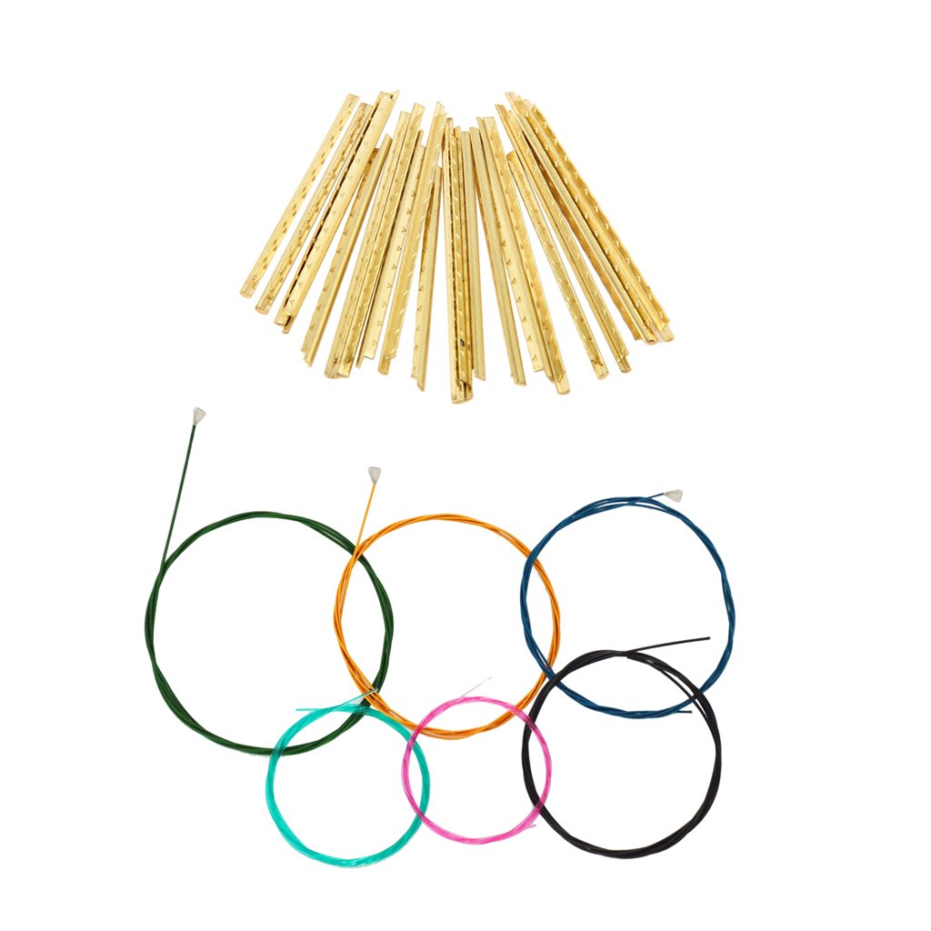 Juego de 10 cuerdas de nailon multicolor para guitarra clásica con trastes