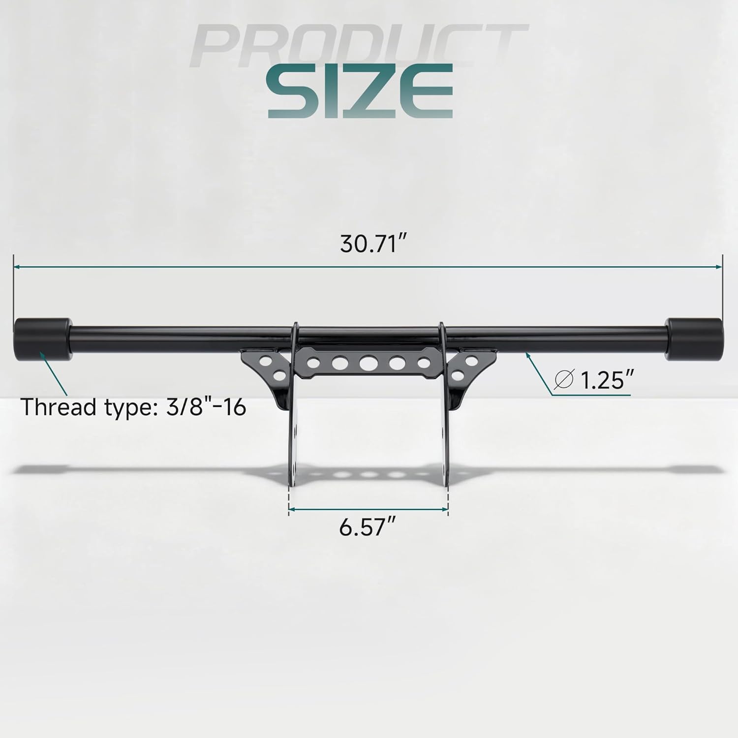 MoKitDora Sportster Highway Peg Crash Bar 1.25" Fat Engine Guard Compatible with Harley 2004-later XL 1200 883 Models, Gloss Black