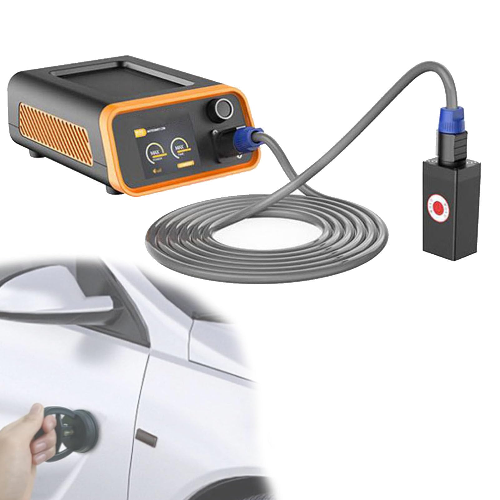 Nagrzewnica indukcyjna do naprawy wgnieceń bez lakieru, narzędzie elektromagnetyczne 800 W do stalowych karoserii samochodowych, zawiera przewód zasilający