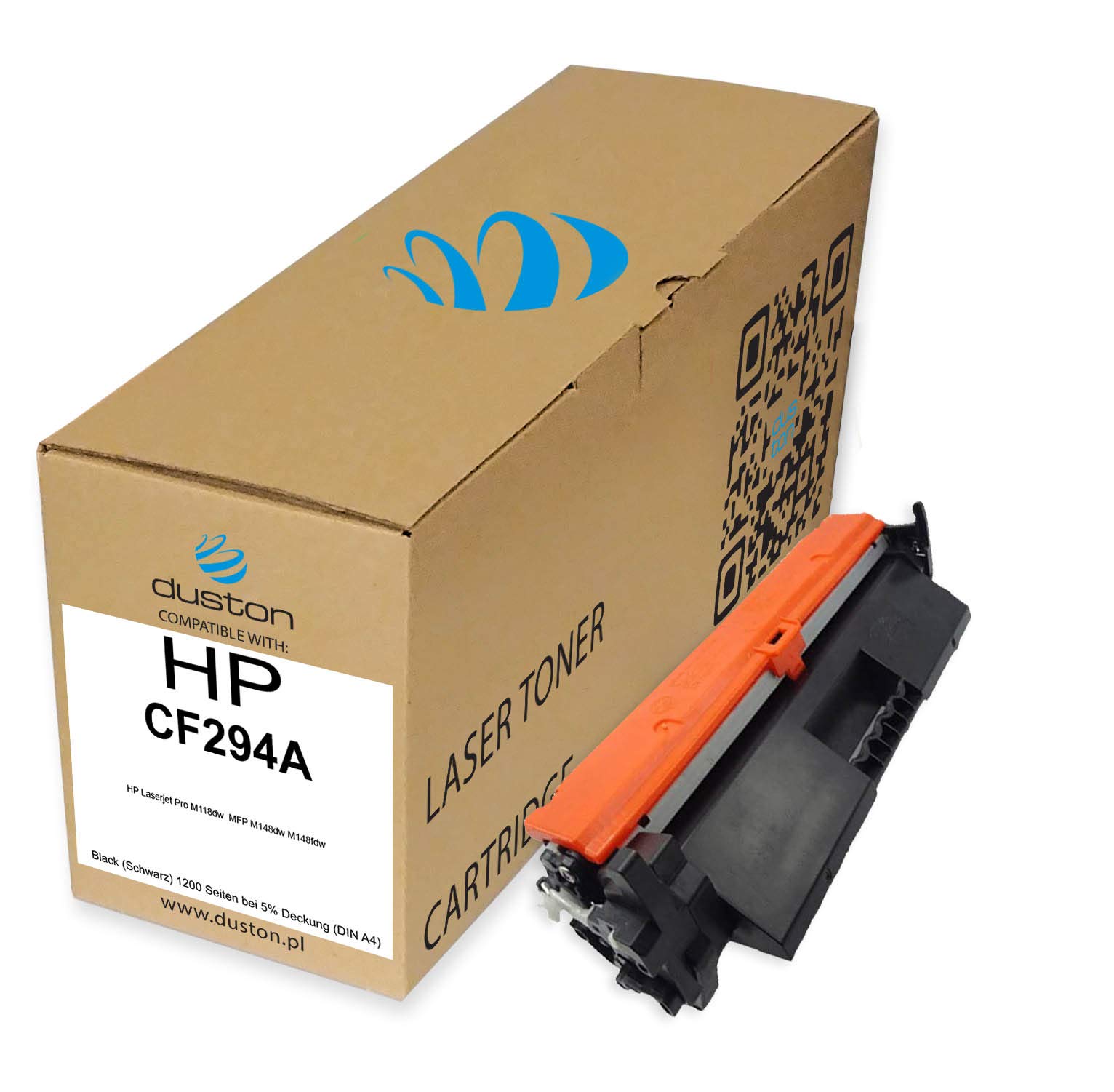 Cartouche Toner Compatible HP CF294A (94A) Noir Pour LaserJet Pro M118dw/M148dw - Marque DUSTON