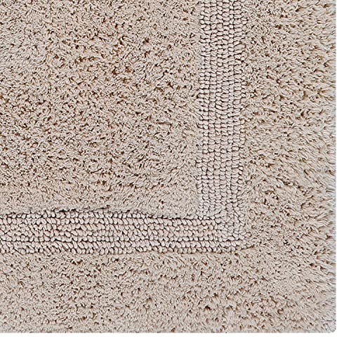 Better Trends BALU30RSD 100% Cotton Lux Collection Bath Mats, Sand - Tufted, Absorbent Reversible Bath Mat, Machine Washable, Quick-Dry, Great For Bath, Shower, Bedroom, Dog Or Door Mat, 30 Inch Round thumb #3