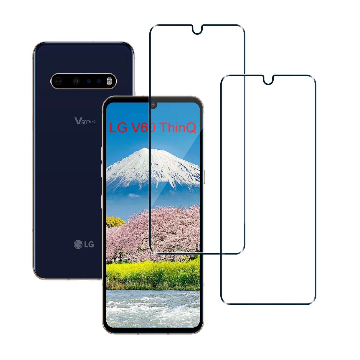 Amazon.co.jp: 対応 LG V60 ThinQ 5G ガラスフイルム 【 Seninhi 】【2 