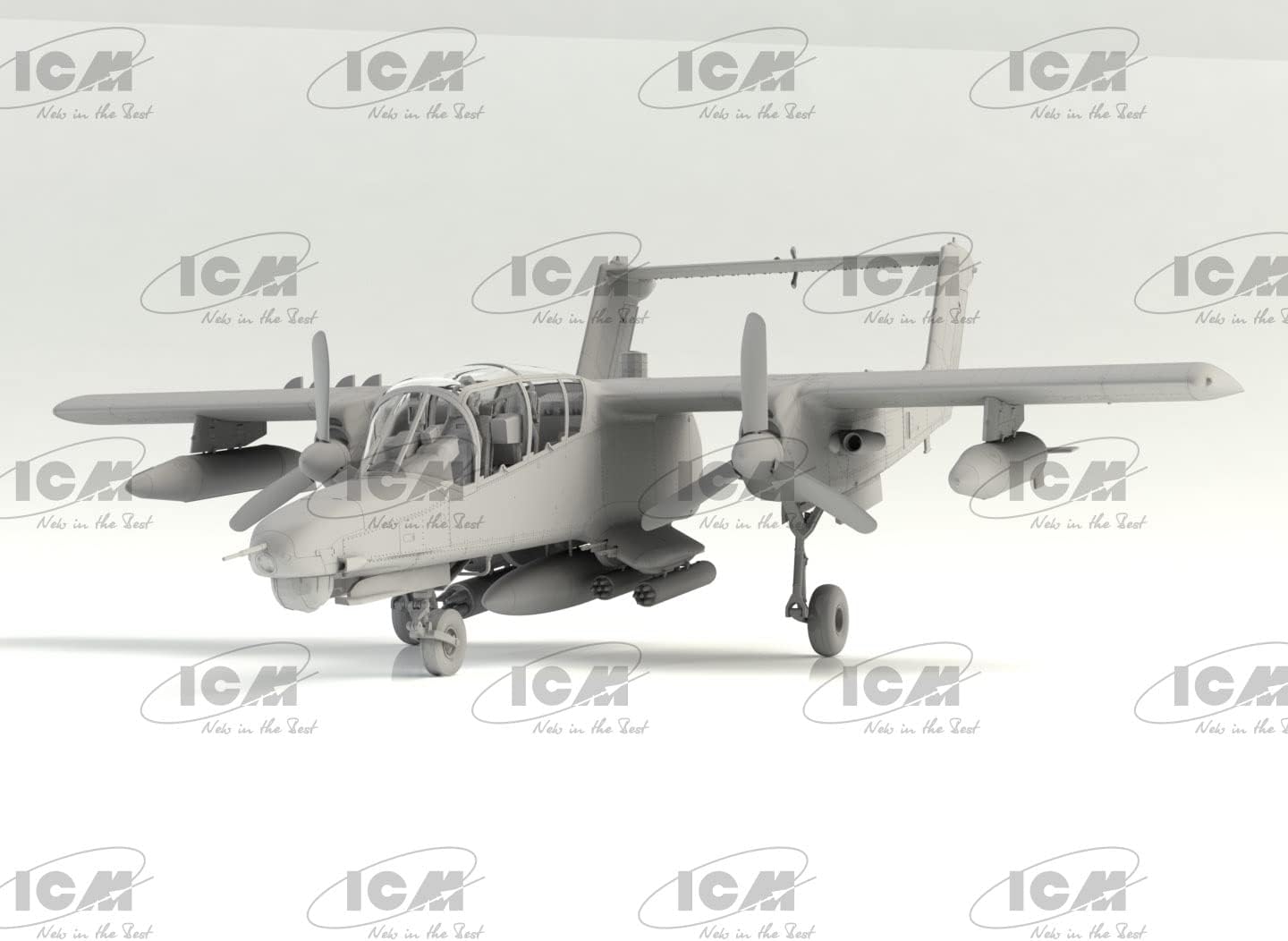 ICM Plastic Model Kit (48301) - Plastic Military Plane OV-10D+ Bronco, Light Attack and Observation Airplane Model - Plastic Military Plane to Build with Assembly Instructions - Scale 1:48