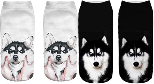 Miniatura 2 de Angelteers Calcetines de tobillo unisex 3D Golden Retriever para los amantes de los perros jóvenes Golden Retriever 102 x 79 x 07 pulgadas Golden