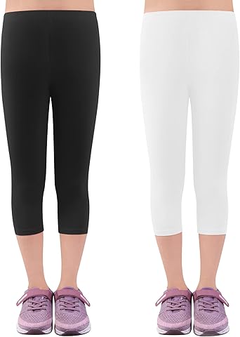 L&K-II 2723 Girls' Three Quarter Leggings Cotton Capri