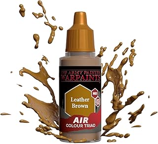The Army Painter Warpaint Air Leather Brown - Acrylic Non-Toxic Heavily Pigmented Water Based Paint for Tabletop Roleplaying, Boardgames, and Wargames Miniature Model Painting