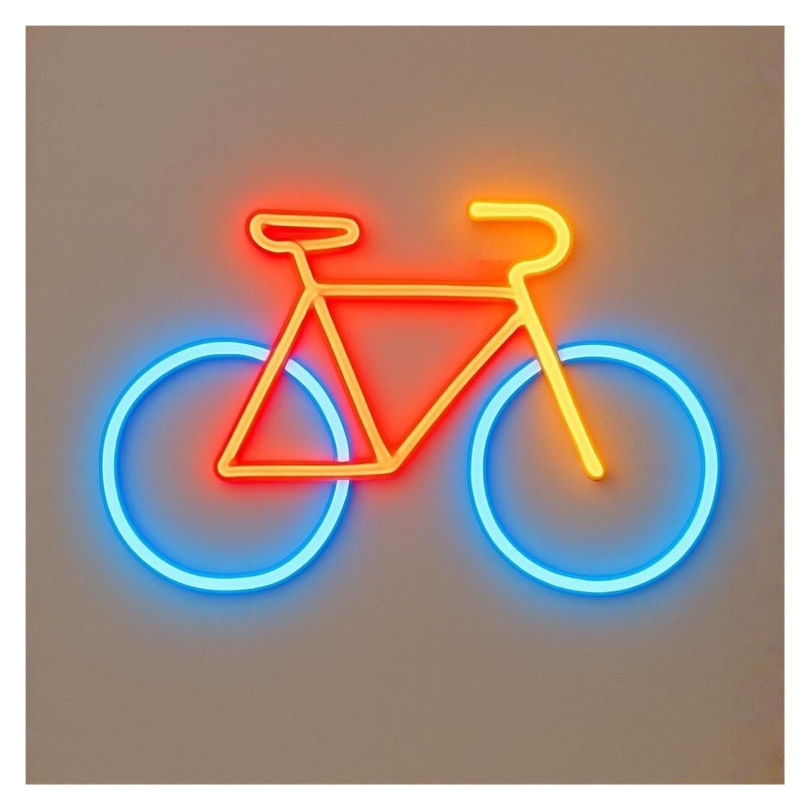 Rongch One Color Hanging Art Signs Bike Neon Sign Bicycle Led Light Dimmable For Fitness Club Gym Shop Garage Sport Exercise Room Bedroom Decor 38Cm