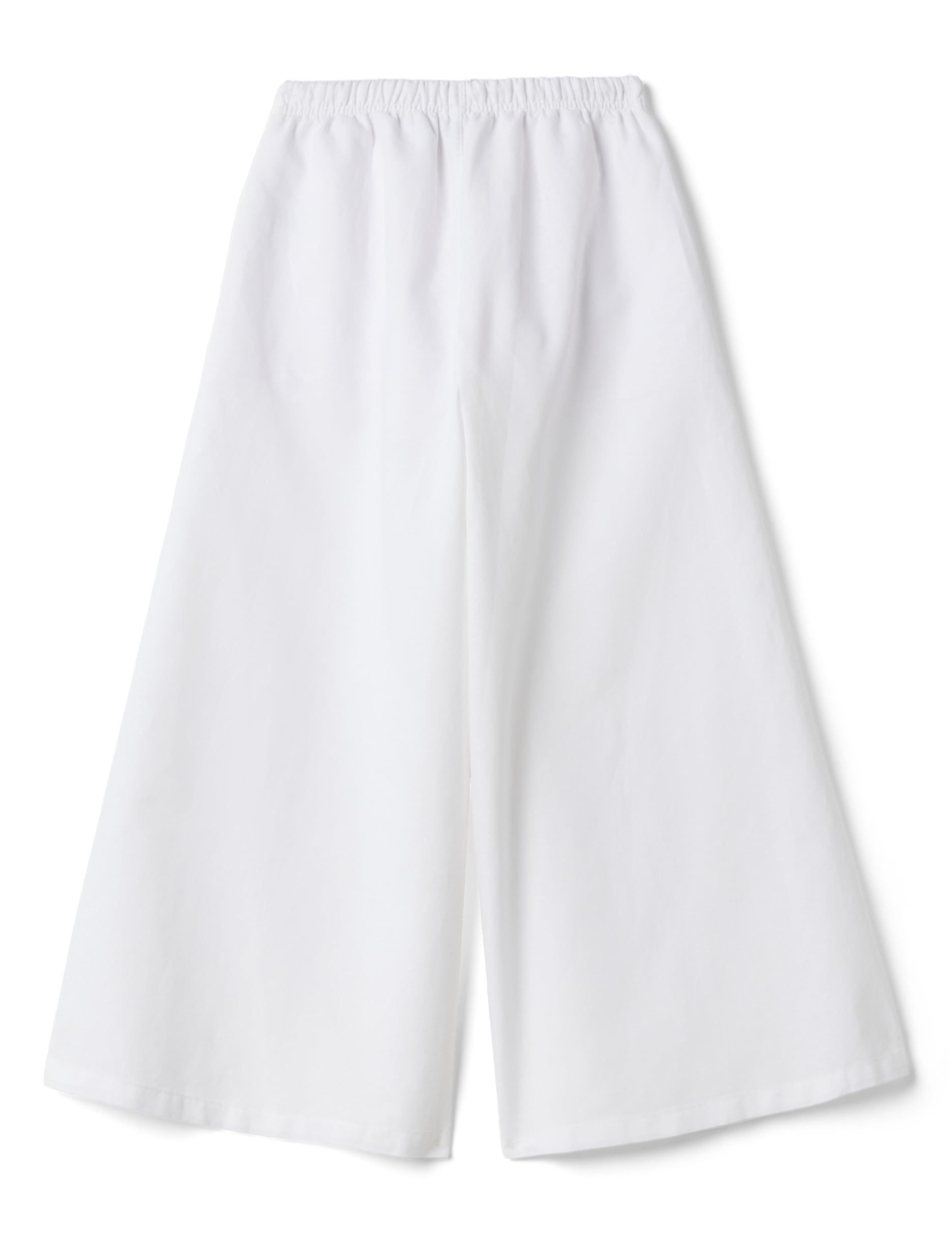 OVS Kids Pantaloni Palazzo Bianchi in Misto Lino e Cotone Wide Leg
