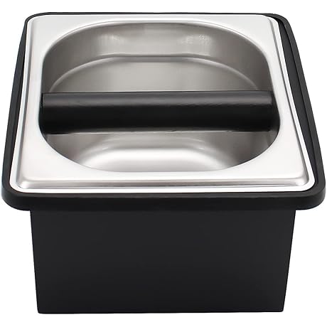 Espresso Knock Box, Stainless Steel Coffee Pucks Container For Home, Office, Cafes