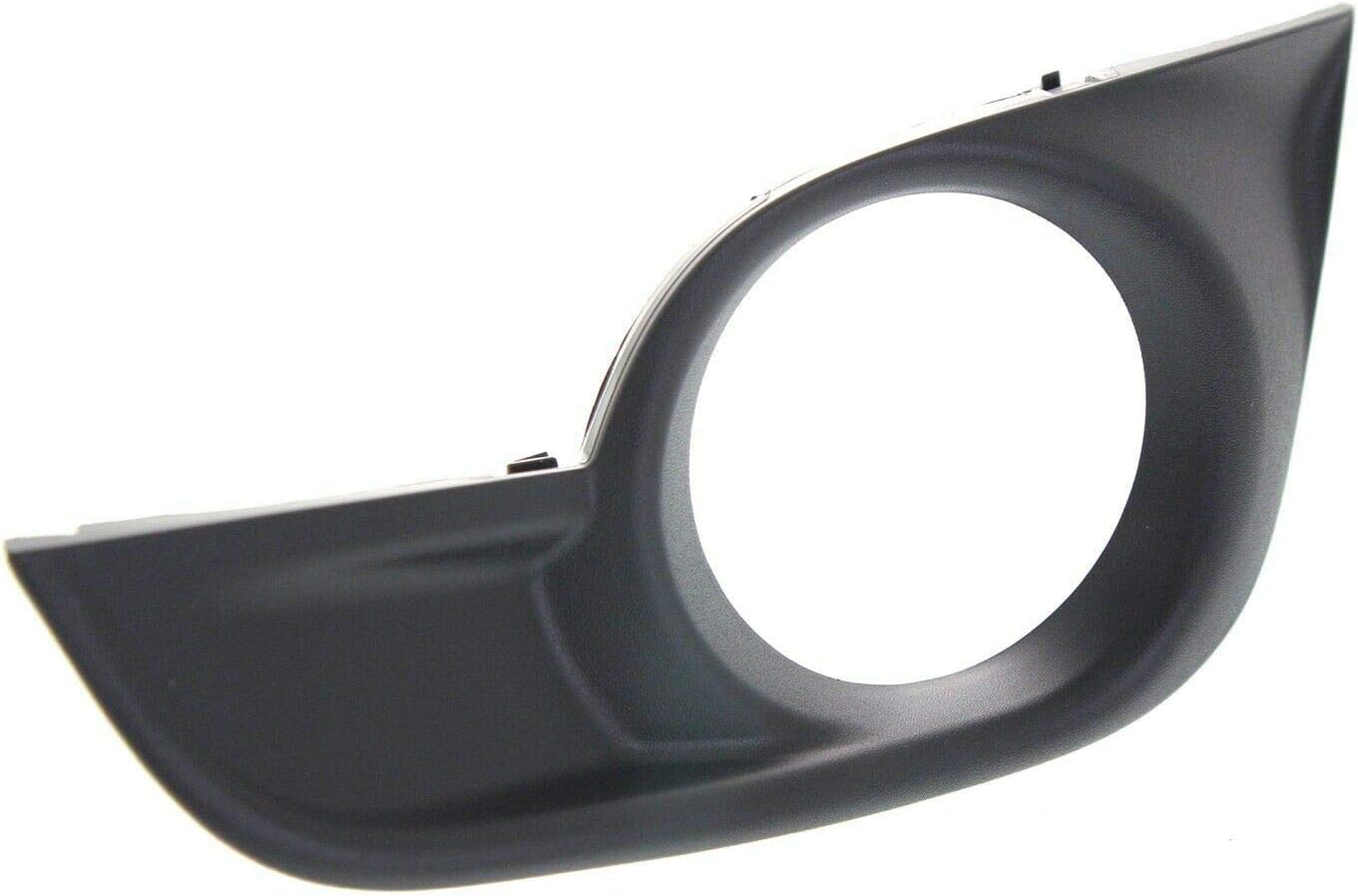 DAT AUTO PARTS Front Left Driver Side Fog Light Bezel Cover Trim Fits 2013-2015 Nissan Altima S SV SL SR midsize sedan, Black Textured Plastic, Replaces NI1038115, 622573TA0B