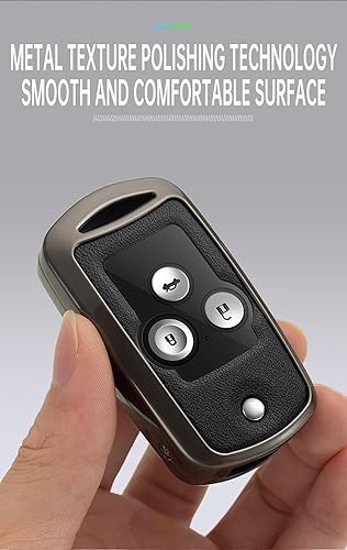 Miniatura 5 de ontto Funda plegable para llavero Honda Accord 2008-2012, funda de metal para llaves de cuero, doble protección, para Acura MDX RDX TL TSX ZDX