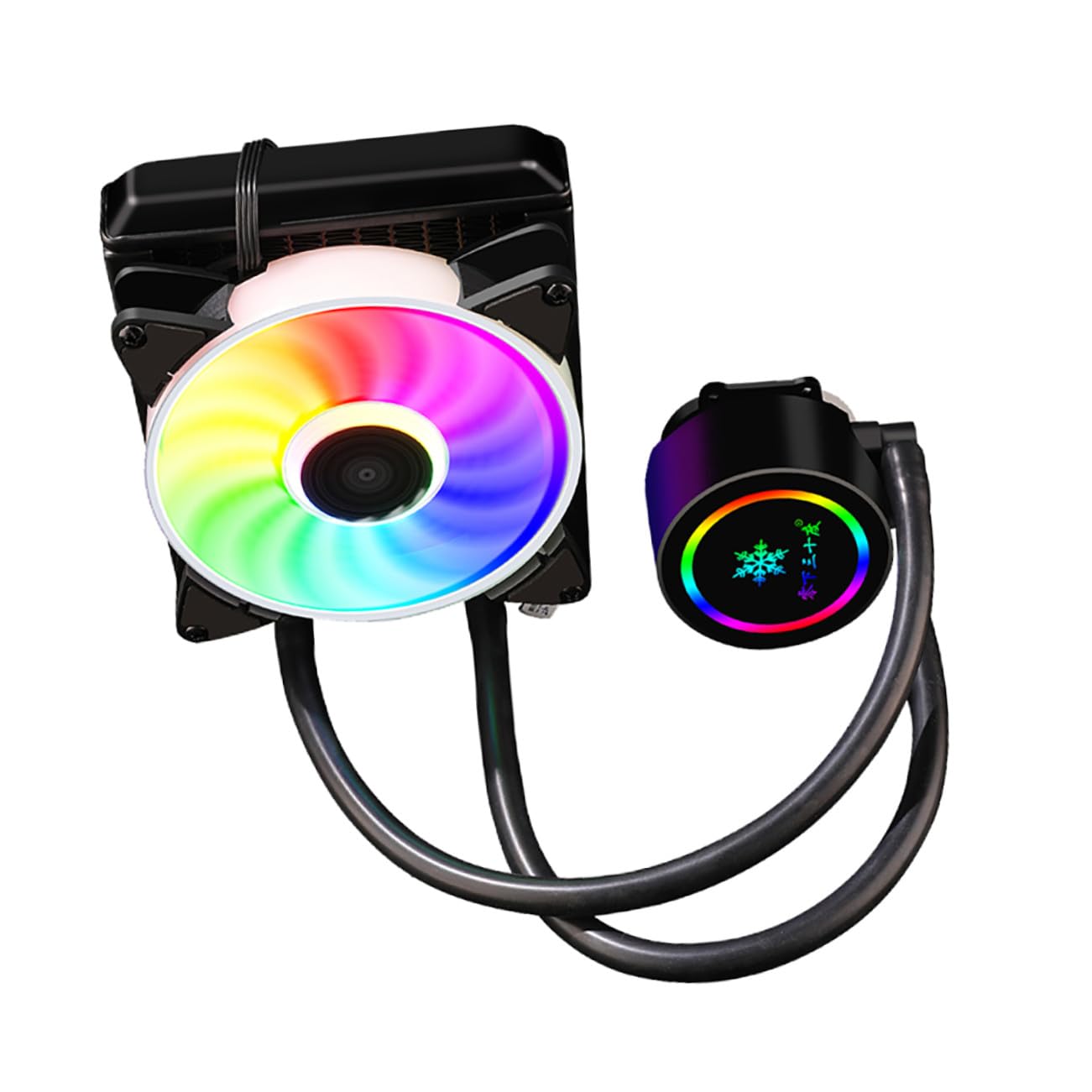 Vaguelly Liquid CPU Cooler Radiator 120mm Argb Mute Water Cooling System for Gaming Desktop Pcs Professional CPU Radiator Compatible with Intel Processors
