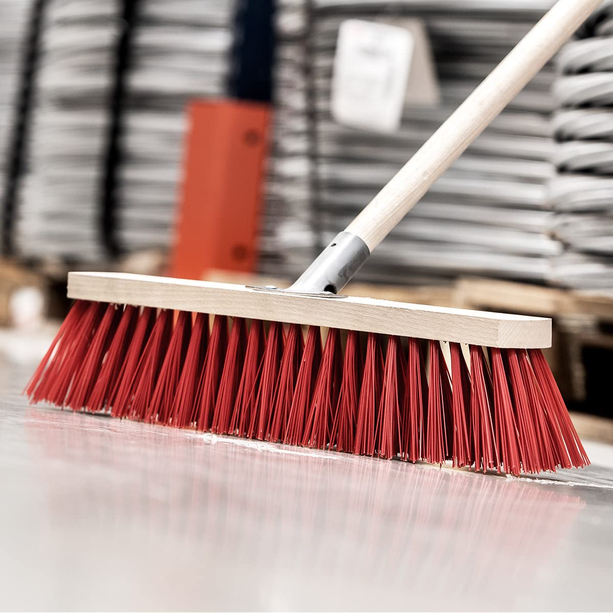 SCLEY Industriebesen Serie 22 - Extrabreiter Kehrbesen Mit Weichen Borsten Für Innen & Außen