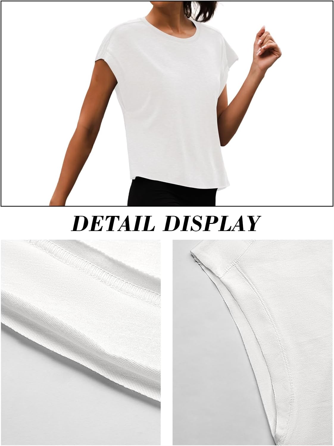 Women Open Back Workout Shirts Short Sleeve Tops Casual Yoga Y2k Athletic Gym Running Crop Tees - Image 5