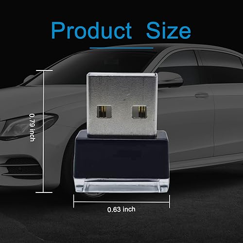 Miniatura 2 de Ajxn Paquete de 4 lámparas LED USB para el interior del automóvil mini luz LED USB kit de iluminación ambiental para el automóvil mini luces LED