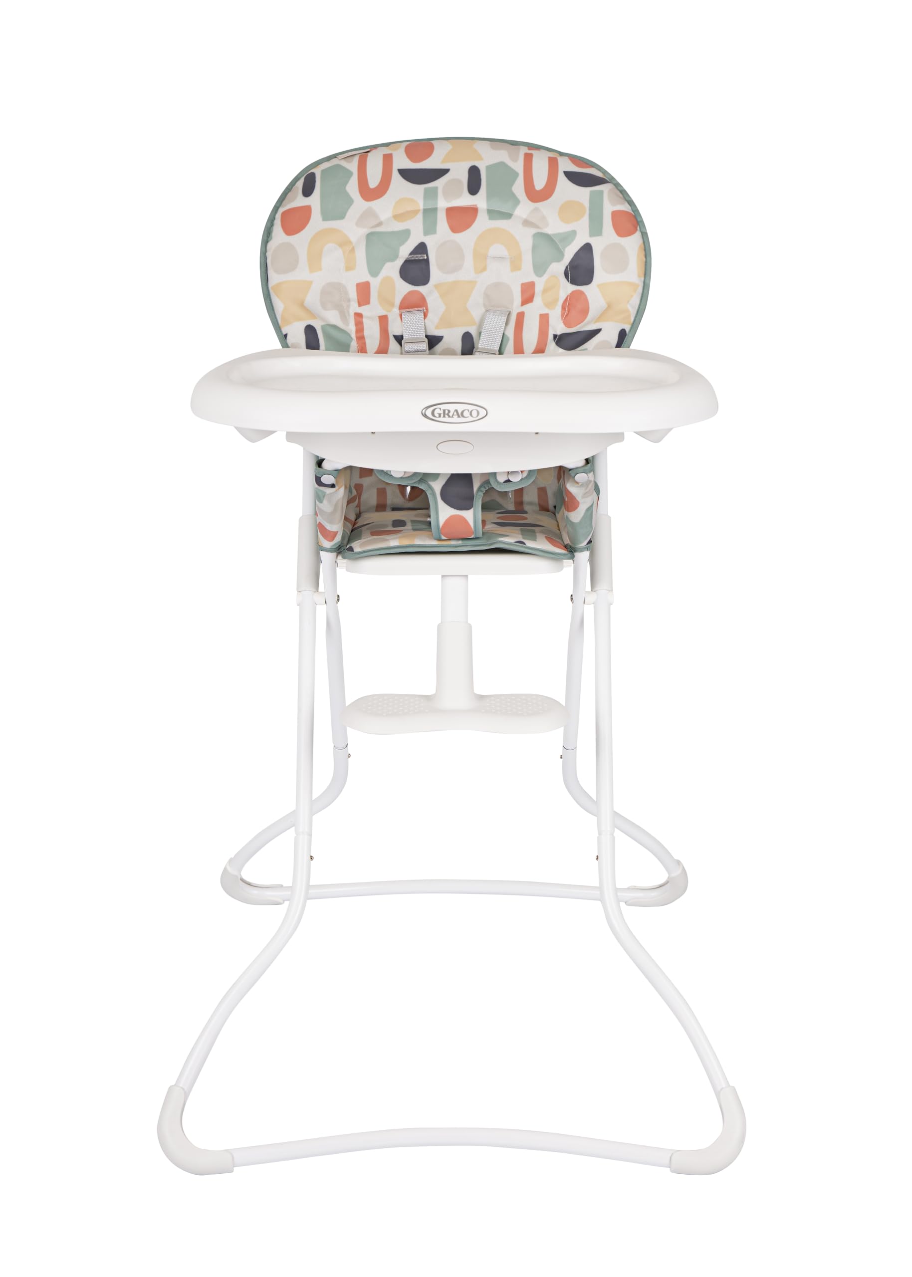 Graco - Snack N' Stow Seggiolone pappa - leggero, pieghevole e compatto, da circa 6 mesi a 3 anni (max. 15 kg), fantasia Playtime